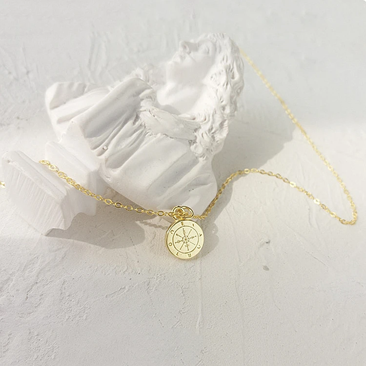 925 silver jewelry Gold Plated Compass Pendant 925 Sterling Silver Necklace For women
925 silver jewelry Gold Plated Compass Pendant 925 Sterling Silver Necklace For women
