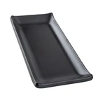 Japanese Restaurant Black Rectangular Sushi Serving Plate Square Custom Sushi Plate For Sale