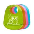 Easily Wipes Clean Cartoon Printing Waterproof Silicone Bibs Food Feeding Foldable Silicone Baby Bib for Kids