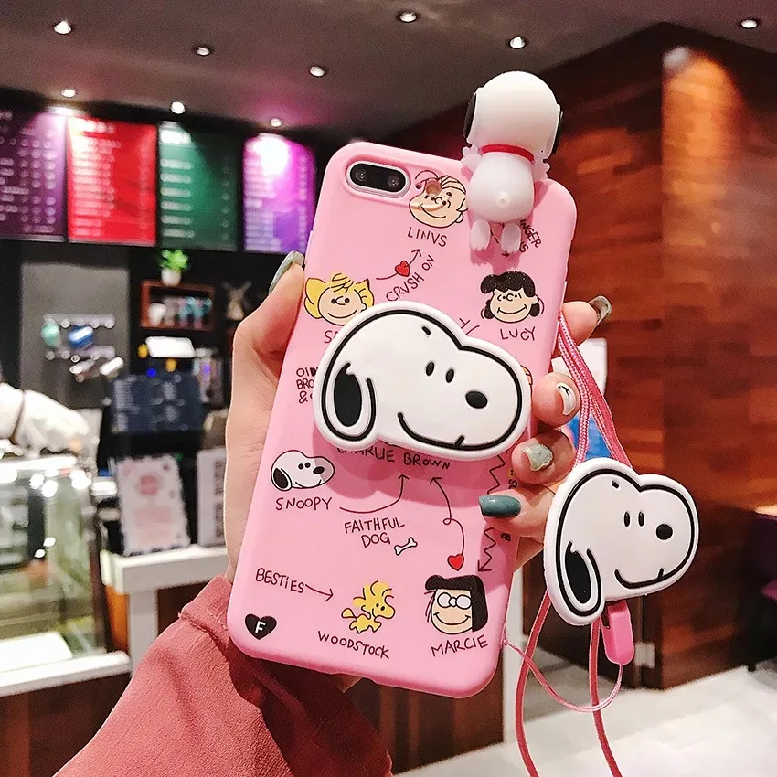 For iPhone 11 Pro Max 11 Pro Xs X 7 8 Snoopy 3D Doll Holder Stand Strap Cute Soft Phone Case
For iPhone 11 Pro Max 11 Pro Xs X 7 8 Snoopy 3D Doll Holder Stand Strap Cute Soft Phone Case