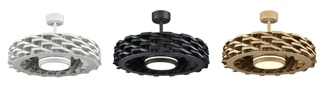 Designer 29 inch decorative ceiling fans smart DC LED ceiling fan light remote control bladeless ceiling fan