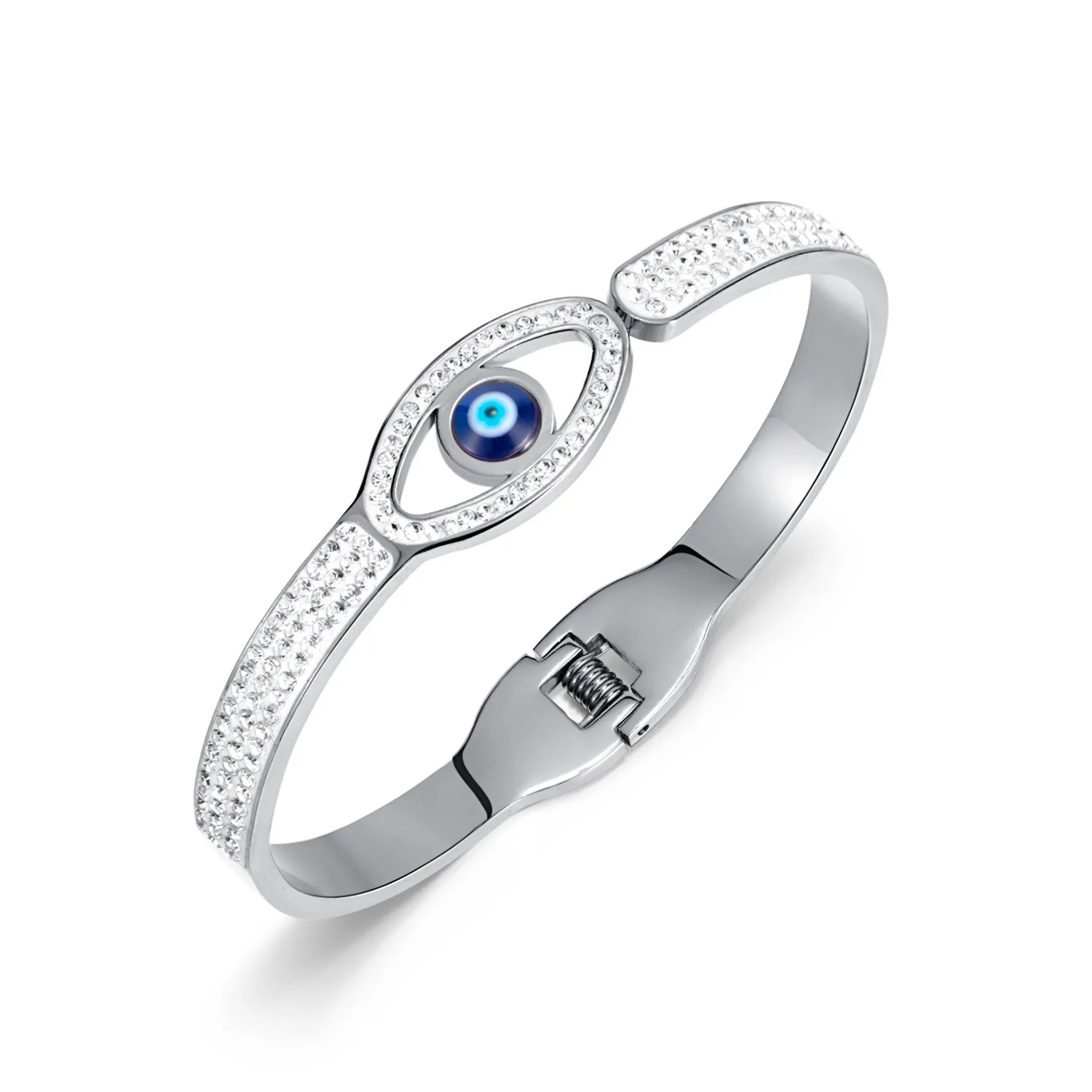 European and American fashion retro personality design sense blue eyes zircon stainless steel bracelet female
European and American fashion retro personality design sense blue eyes zircon stainless steel bracelet female