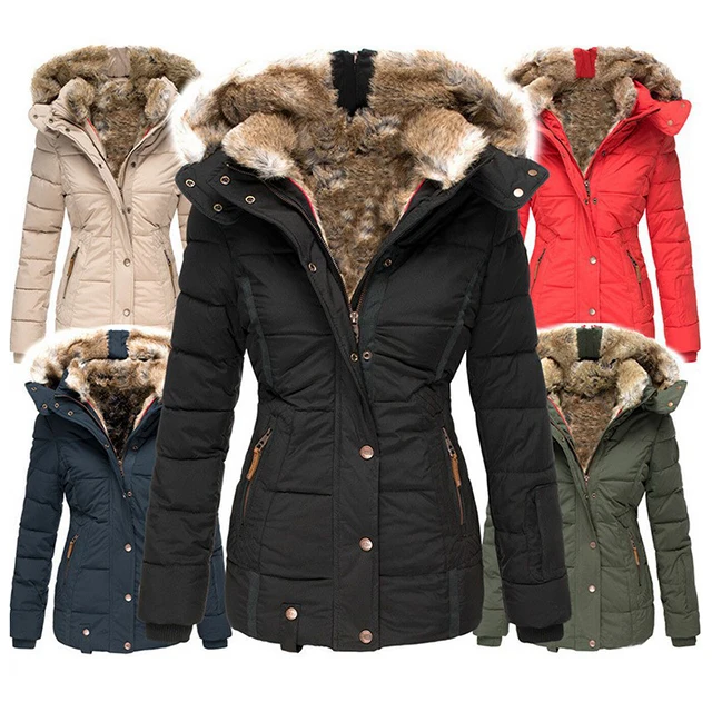 Spot Women's Winter Warm Fur Collar Cotton Jacket Women's Zipper Long Sleeve Slim Cotton Jacket Hooded Coat
Spot Women's Winter Warm Fur Collar Cotton Jacket Women's Zipper Long Sleeve Slim Cotton Jacket Hooded Coat