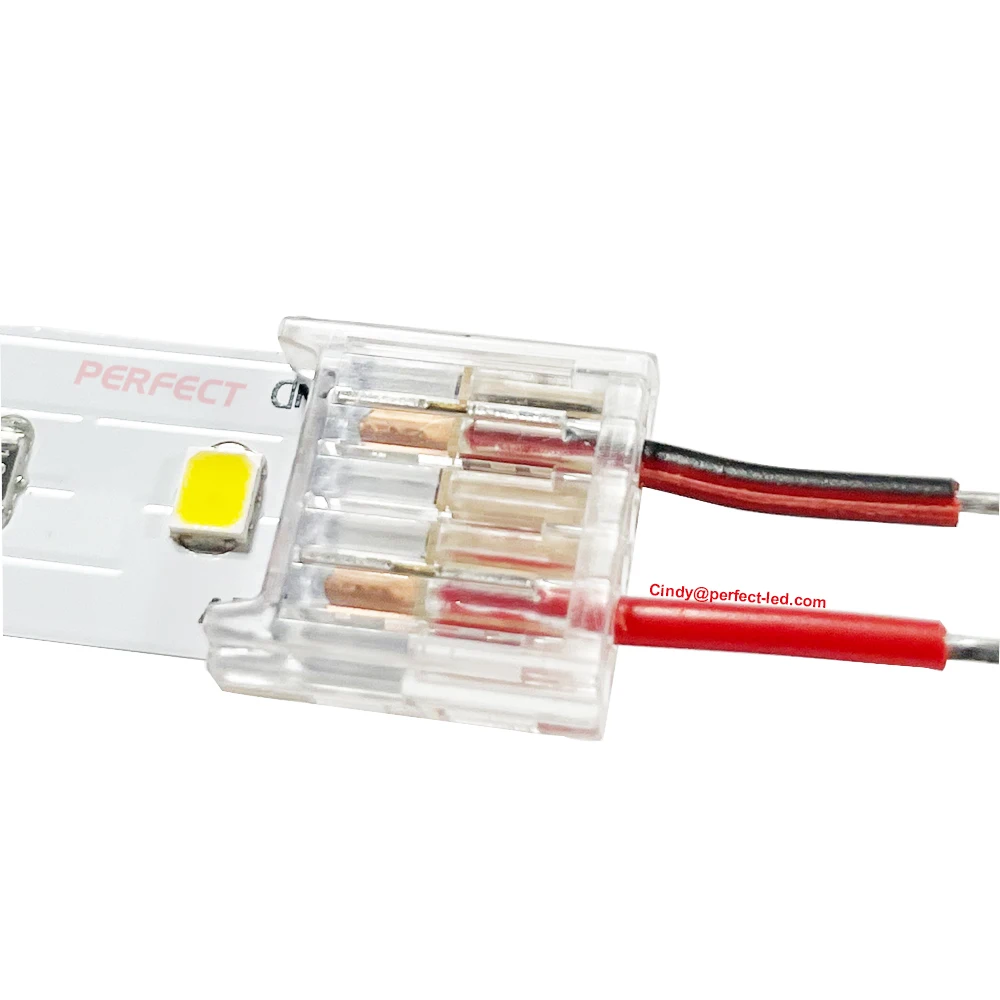 2 Pin 5mm 8mm 10mm 12mm Strip to Wire Unwired Gapless Solderless LED Strip Connector for Single Color led Strip Light
2 Pin 5mm 8mm 10mm 12mm Strip to Wire Unwired Gapless Solderless LED Strip Connector for Single Color led Strip Light