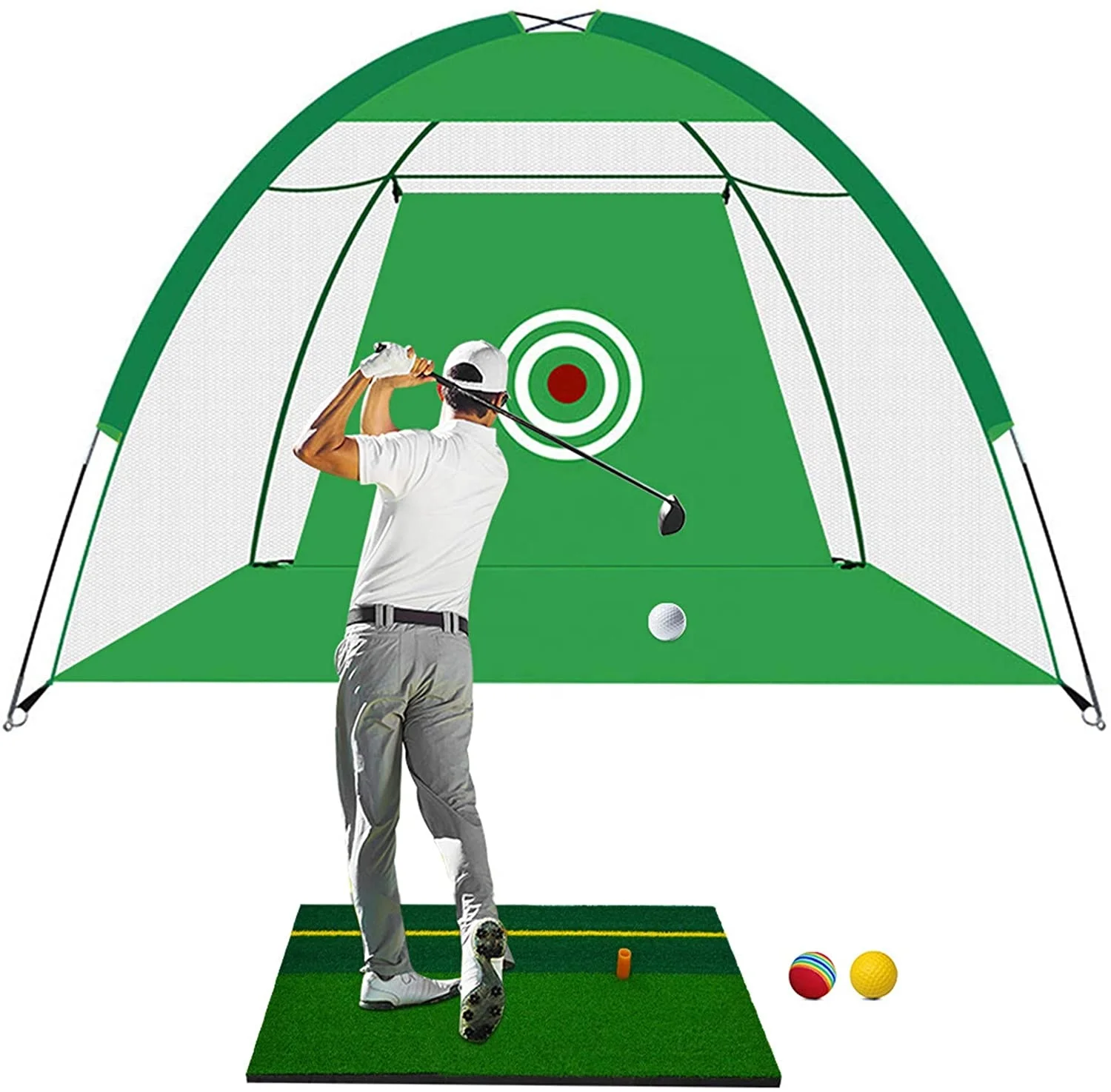 Golf practice net with mat in guangzhou commercial collapsible golf indoor net cage practice net
Golf practice net with mat in guangzhou commercial collapsible golf indoor net cage practice net