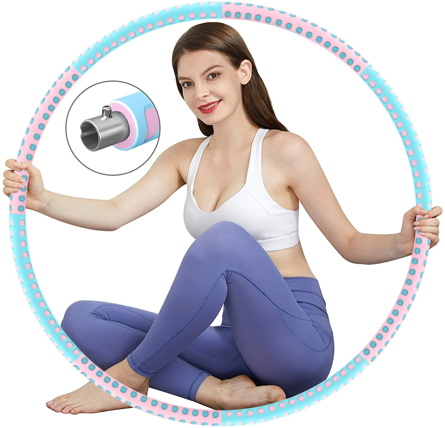Adult Fitness Equipment Stainless Steel Foam Detachable Body Building Weighted Hula Ring, Black
Adult Fitness Equipment Stainless Steel Foam Detachable Body Building Weighted Hula Ring, Black