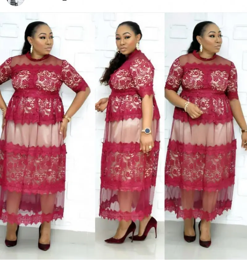 fashion african woman plus size dresses o neck lace long dress for prom party, Picture shown
fashion african woman plus size dresses o neck lace long dress for prom party, Picture shown