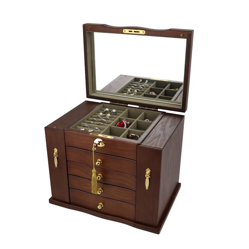 Luxury double door full lock jewelry box Chinese style jewelry storage box necklace earrings box
Luxury double door full lock jewelry box Chinese style jewelry storage box necklace earrings box