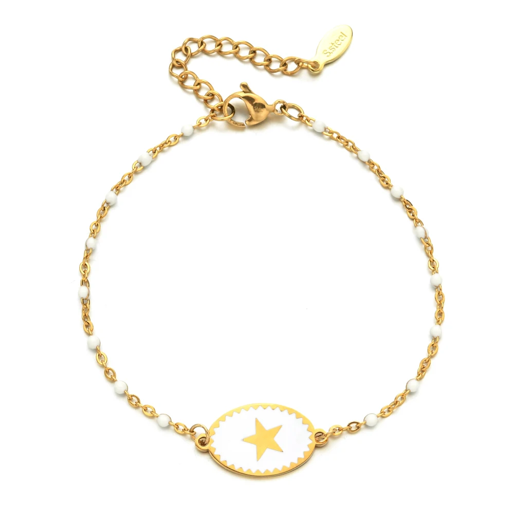 Chain Stainless Steel Star Bracelets for Women Girl Five-pointed Star Charm Bracelet Fashion Gold Color Jewelry Gifts
Chain Stainless Steel Star Bracelets for Women Girl Five-pointed Star Charm Bracelet Fashion Gold Color Jewelry Gifts