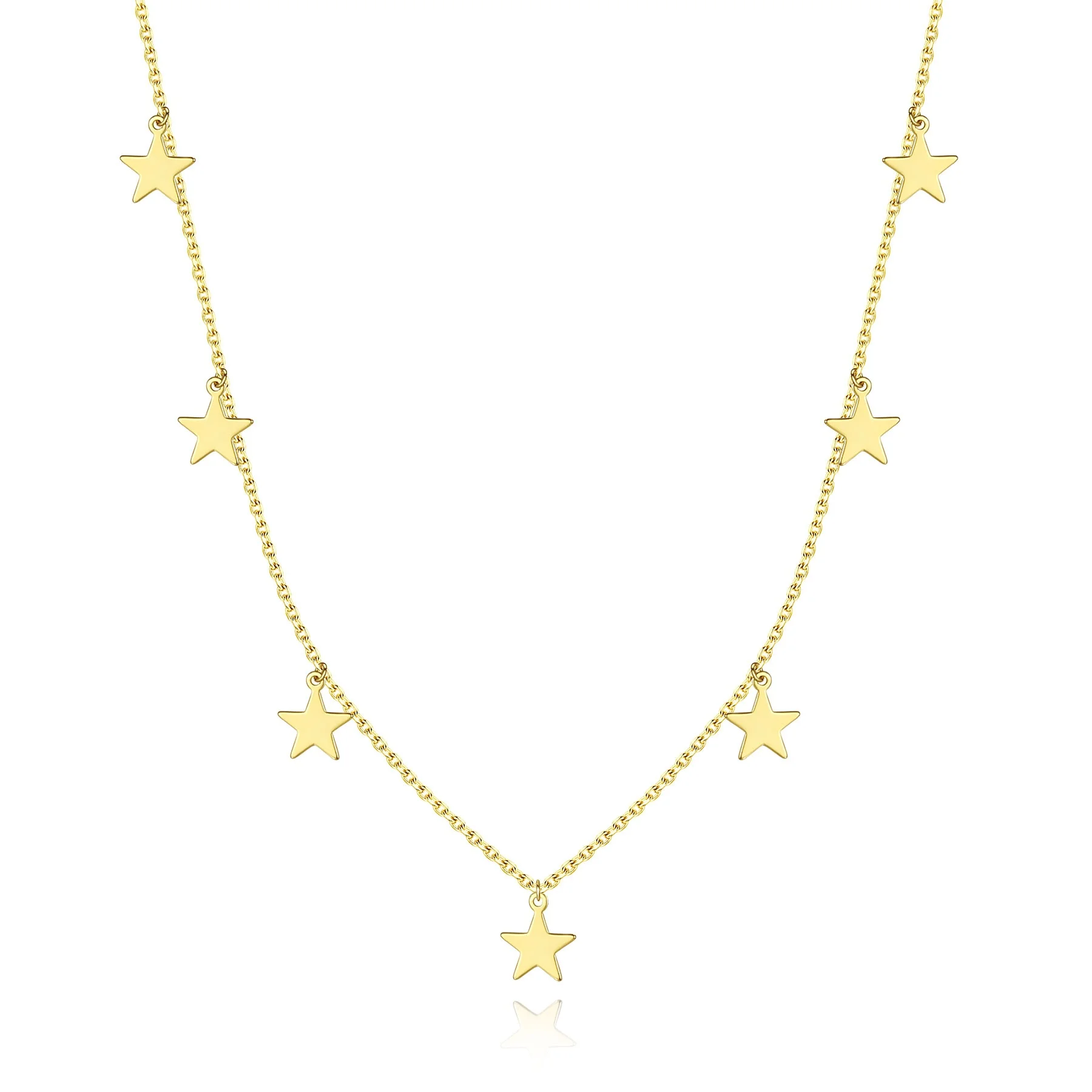 Merryshine 925 sterling silver plated 18k gold chain little star clavicle chain necklace
Merryshine 925 sterling silver plated 18k gold chain little star clavicle chain necklace