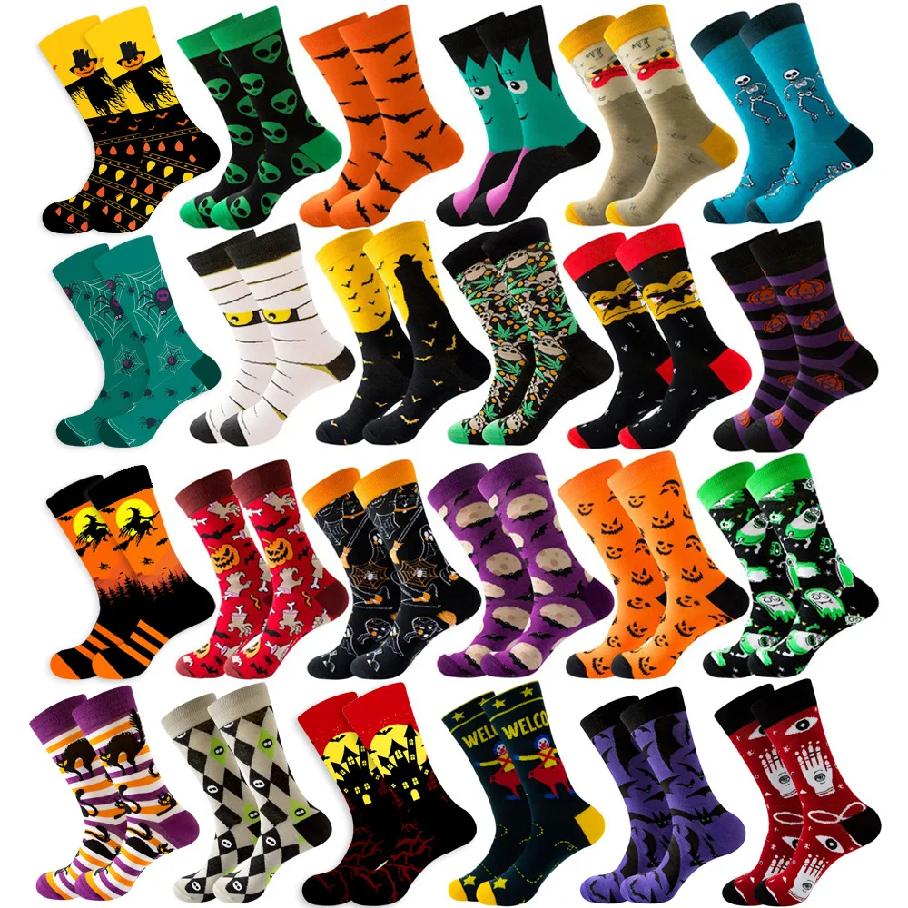 Unisex Novelty Comfortable Crew Cotton Socks Pumpkin Skull Character Pattern Fun Happy Halloween Socks
Unisex Novelty Comfortable Crew Cotton Socks Pumpkin Skull Character Pattern Fun Happy Halloween Socks