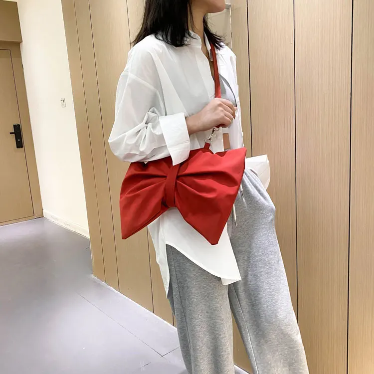 New Student Plaid Solid Color Bowknot Nylon Cloth Large Capacity Messenger Shoulder Tote Underarm Bags, White, black, red, purple, grid
New Student Plaid Solid Color Bowknot Nylon Cloth Large Capacity Messenger Shoulder Tote Underarm Bags, White, black, red, purple, grid