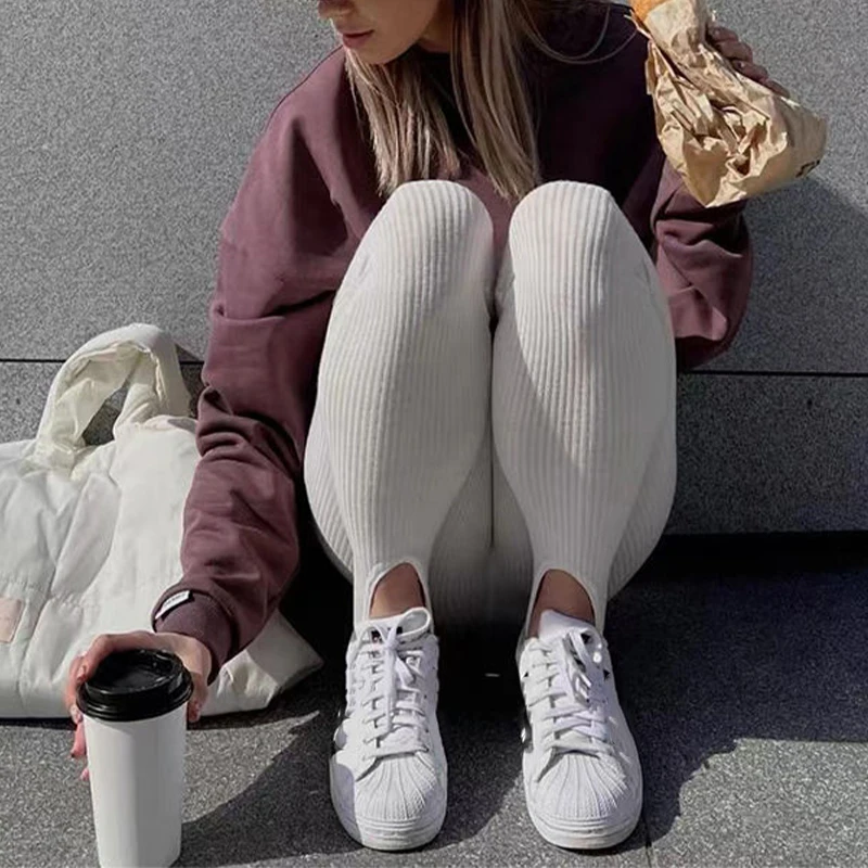 2024 Women Clothing Custom High Waist Bodycon Pants Women White Ribbed Ladies Trousers
2024 Women Clothing Custom High Waist Bodycon Pants Women White Ribbed Ladies Trousers