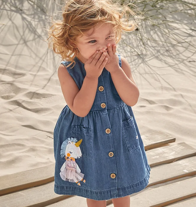 Wholesale summer baby girl dresses kids denim cotton dress girl children's clothes, Picture shows
Wholesale summer baby girl dresses kids denim cotton dress girl children's clothes, Picture shows