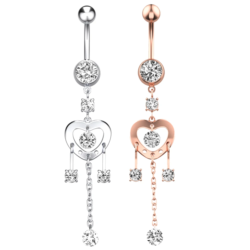 Wholesale Heart-Shaped Navel Sexy Stainless Steel Belly Button Piercing Jewelry Body Chain for Women
Wholesale Heart-Shaped Navel Sexy Stainless Steel Belly Button Piercing Jewelry Body Chain for Women