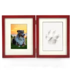 MKY Pet Memory Wood Paw Print Photo Table Frame