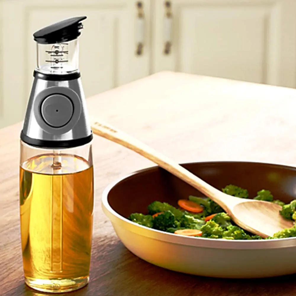 Glass Oil and Vinegar Dispenser,Measuring Oil Pourer Kitchen,Wide Easy Refill Cleaning, Clear Glass Oil Bottle with Scale, Sliver
Glass Oil and Vinegar Dispenser,Measuring Oil Pourer Kitchen,Wide Easy Refill Cleaning, Clear Glass Oil Bottle with Scale, Sliver