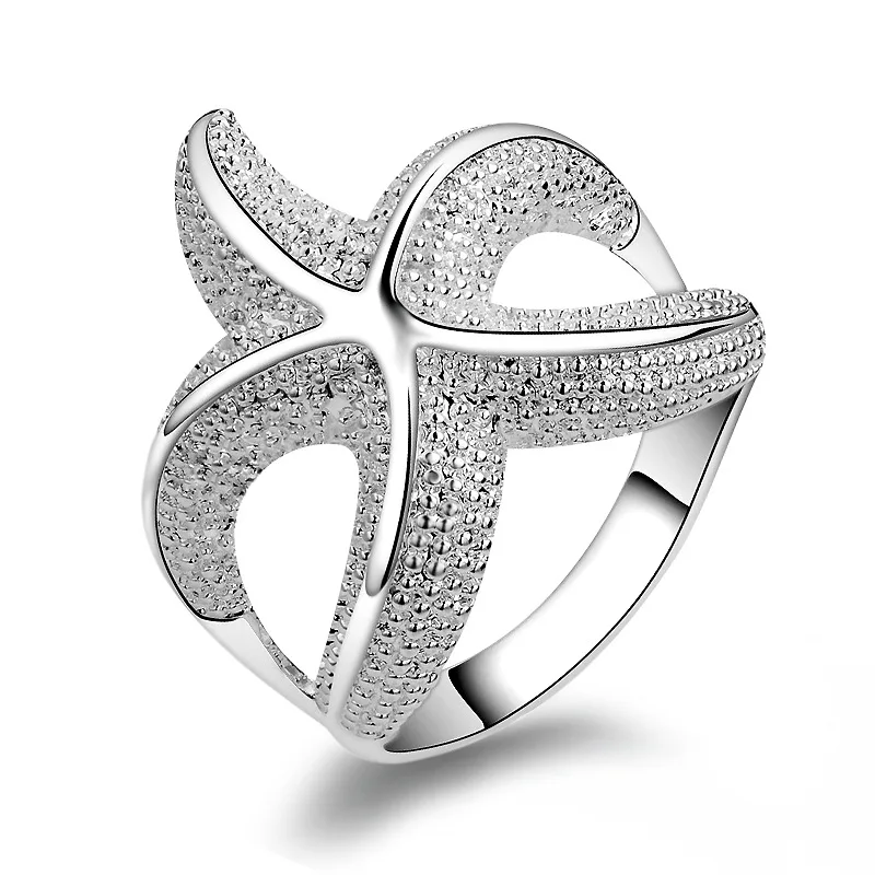 Free Shipping Fashion punk style Delicate Nautical Starfish ajustable Ring for Women teens, Silver color
Free Shipping Fashion punk style Delicate Nautical Starfish ajustable Ring for Women teens, Silver color