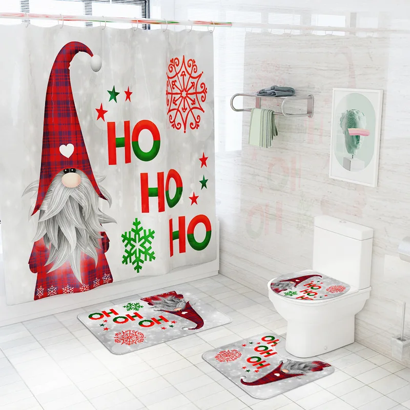 Christmas Santa Claus Mildew Resistant Bath Tub Mat Promotion Custom Shower Curtain Set for Bathroom Modern
Christmas Santa Claus Mildew Resistant Bath Tub Mat Promotion Custom Shower Curtain Set for Bathroom Modern