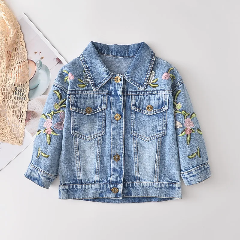 B53293A 2020 Autumn new little girls fashion flower embroidery denim jacket, Blue/black
B53293A 2020 Autumn new little girls fashion flower embroidery denim jacket, Blue/black