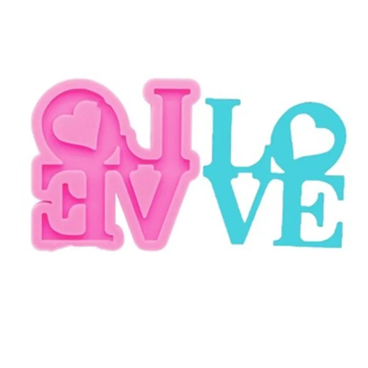 Shiny keychain pendants Valentine Love letter heart silicone mold for resin craft Diy, White, pink
Shiny keychain pendants Valentine Love letter heart silicone mold for resin craft Diy, White, pink