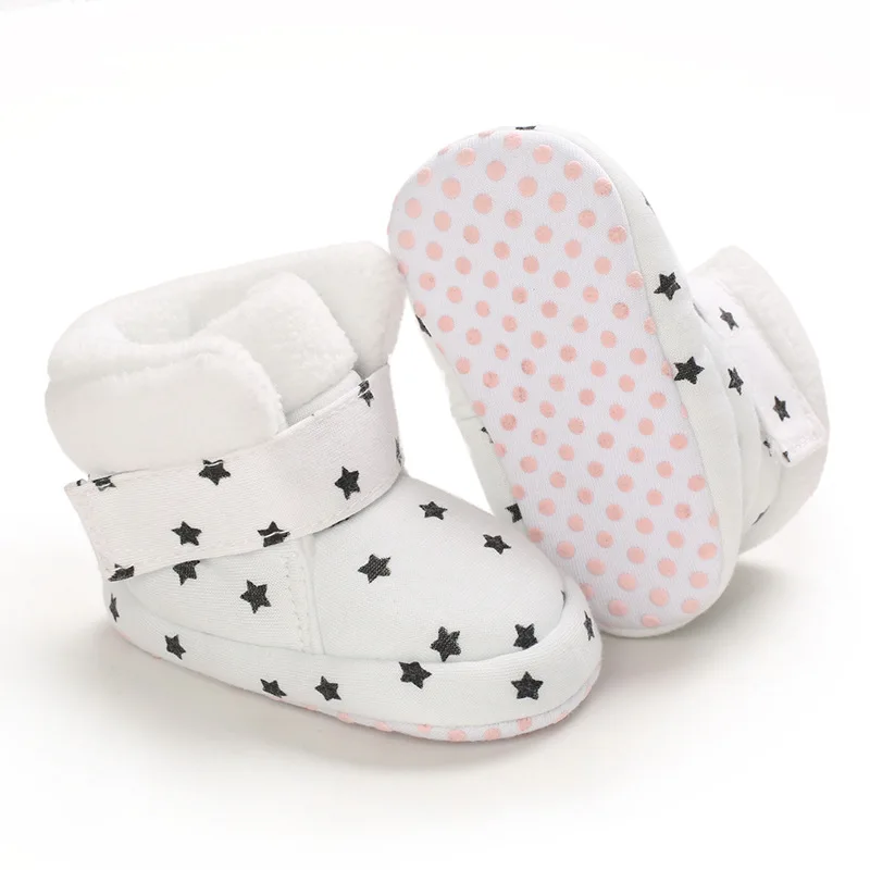 Winter New arrival stars print warm boots baby walking boots for boys and girls 2020 factory