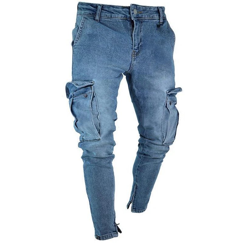 Euramerican style men fashion ripped zipper ripped slim fit denim jeans pants trousers, Blue
Euramerican style men fashion ripped zipper ripped slim fit denim jeans pants trousers, Blue