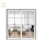 Wholesale price french white aluminum alloy sliding glass patio door