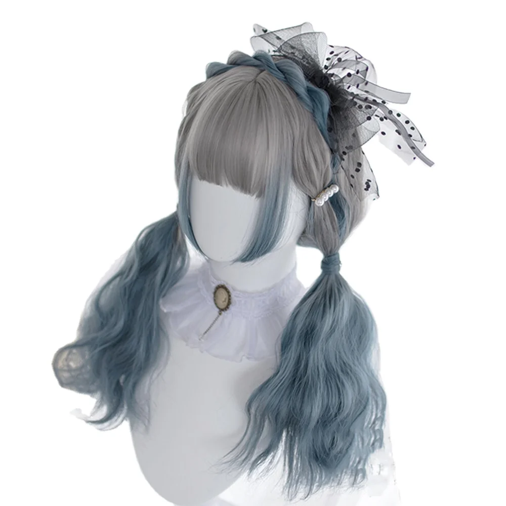 Long Curly Gray Blue Hair Wave 20 INCH Lolita Harajuku Princess Sweet High Temperature Silk Cosplay Party Crazy COS Wig
Long Curly Gray Blue Hair Wave 20 INCH Lolita Harajuku Princess Sweet High Temperature Silk Cosplay Party Crazy COS Wig