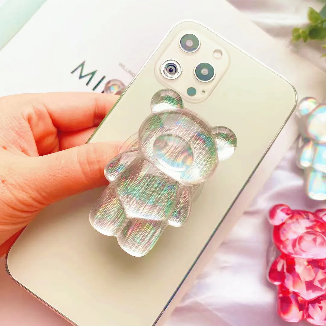 Colorful laser transparent bear telescopic folding support frame anti-fall desktop handheld universal air bag bracket, Customized color
Colorful laser transparent bear telescopic folding support frame anti-fall desktop handheld universal air bag bracket, Customized color