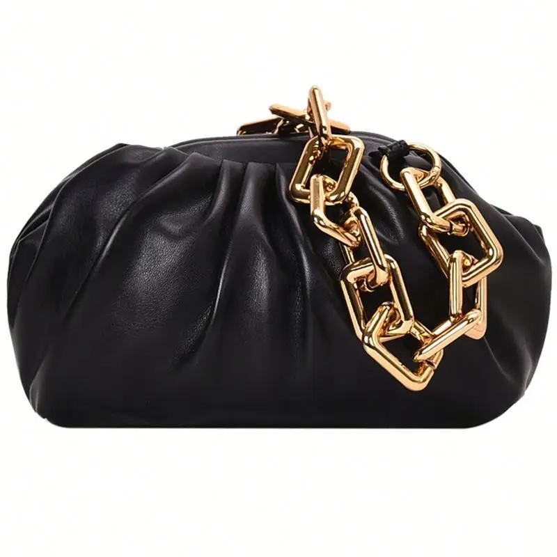 2020 Hot Metal Chains Women Fashion Purse Handbags Dumpling Clutch Pouch Female Top Designers Shoulder Bag
2020 Hot Metal Chains Women Fashion Purse Handbags Dumpling Clutch Pouch Female Top Designers Shoulder Bag