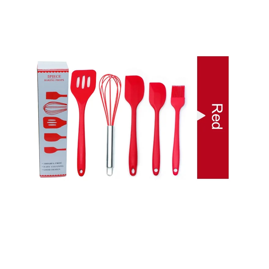 Environmentally Friendly Wholesale 5 Piece Kitchen Tools Full Silicone Kitchenware, Customized color
Environmentally Friendly Wholesale 5 Piece Kitchen Tools Full Silicone Kitchenware, Customized color