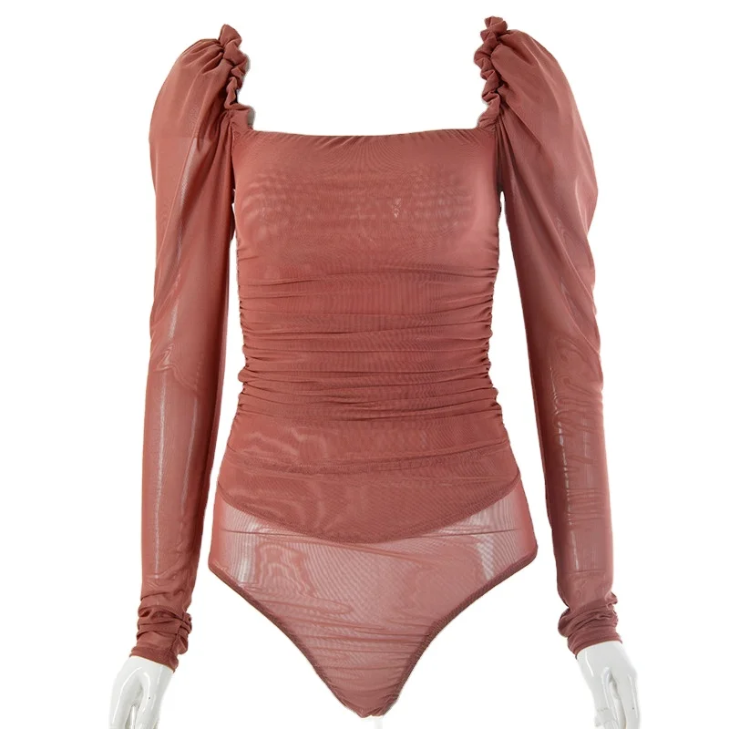 I-Shaped Collar Long Sleeve Top Fold Sexy Backless Mesh Bodysuit Women's Clothing Wholesale
I-Shaped Collar Long Sleeve Top Fold Sexy Backless Mesh Bodysuit Women's Clothing Wholesale