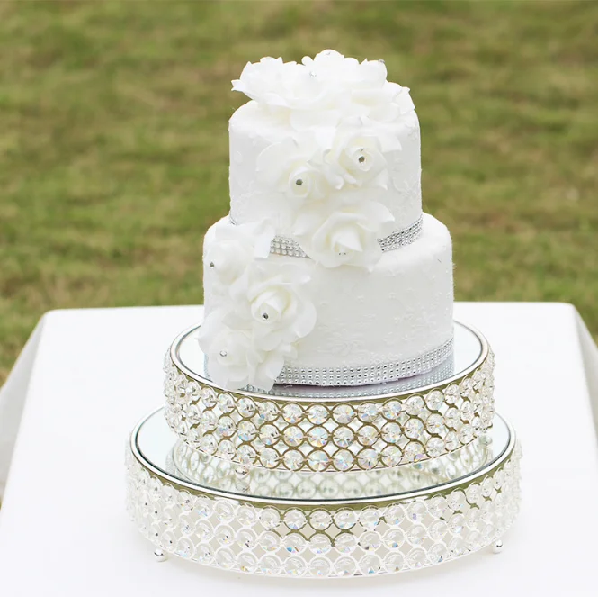 Party Cake Tools Round White Mirror Crystal Beaded Acrylic Cake Stand For Wedding Decoration
Party Cake Tools Round White Mirror Crystal Beaded Acrylic Cake Stand For Wedding Decoration