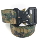 Custom Design Fashion Military Camo Design Men Women's Tactical Belt Logo Buckle