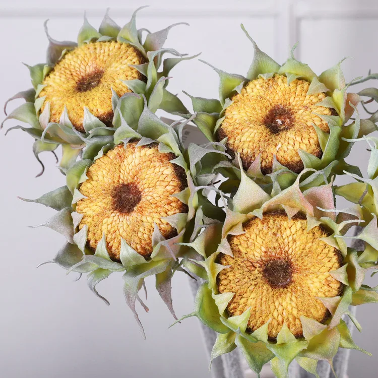 Wedding Home Decor Faux Silk Flower Bouquet Artificial Dry Sunflower with long stem, Colorful
Wedding Home Decor Faux Silk Flower Bouquet Artificial Dry Sunflower with long stem, Colorful