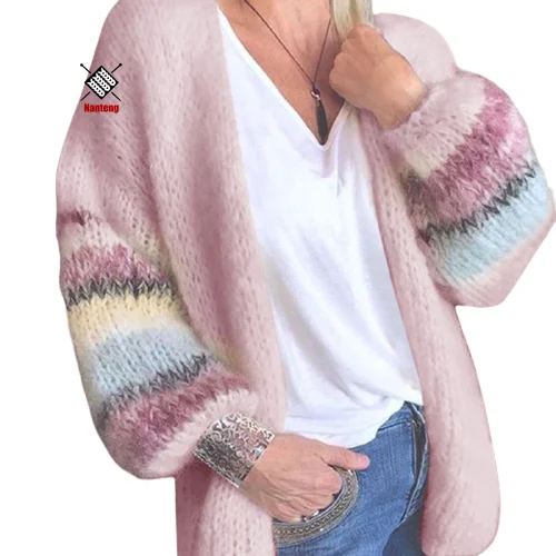 Autumn and winter leisure long sleeved knitted cashmere plus size coat cardigan sweater
Autumn and winter leisure long sleeved knitted cashmere plus size coat cardigan sweater