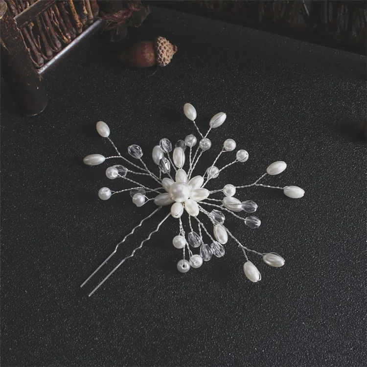 New Trendy Crystal Pearl Floral Wedding Hair Pins Elegant Pearl Flower Bridal Hair Accessories for Women, As picture
New Trendy Crystal Pearl Floral Wedding Hair Pins Elegant Pearl Flower Bridal Hair Accessories for Women, As picture