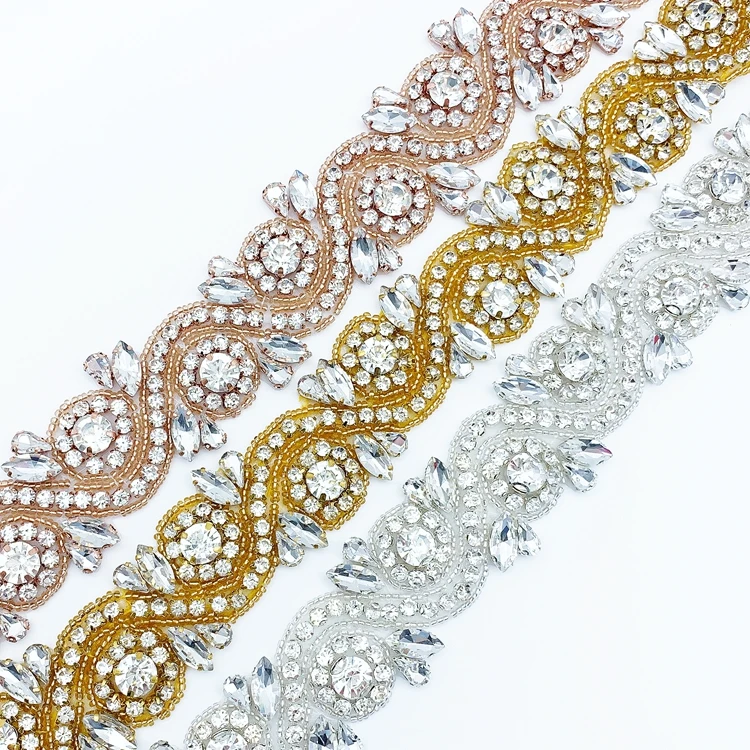 Hot Sale Handmade Silver Gold Rose gold Crystal Wedding Dress Belt Fashion Rhinestone Trim Applique, Silver,rose gold and gold
Hot Sale Handmade Silver Gold Rose gold Crystal Wedding Dress Belt Fashion Rhinestone Trim Applique, Silver,rose gold and gold