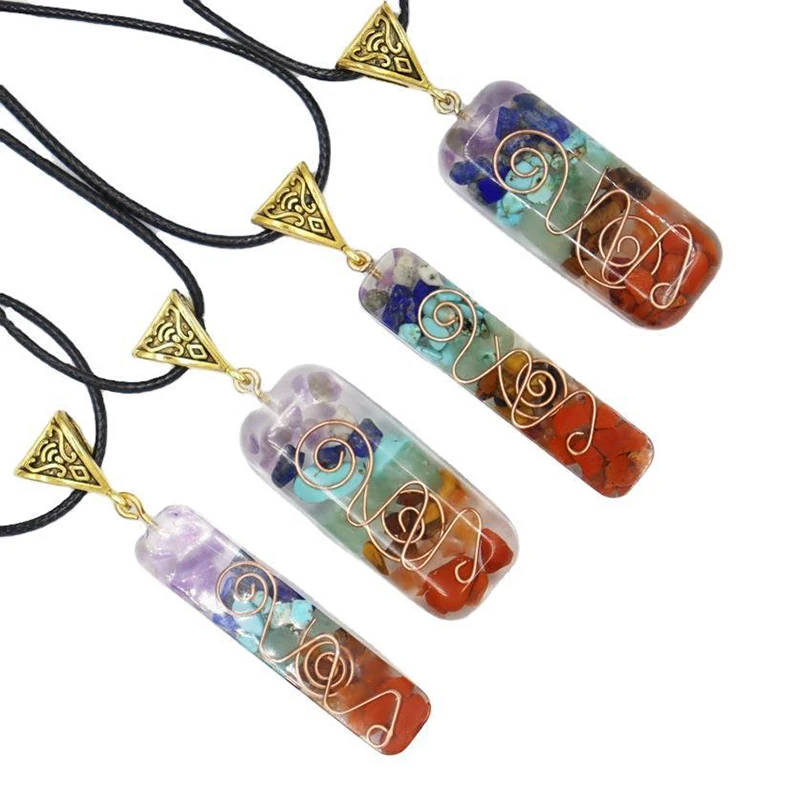 XuQian Colorful Stone Natural seven Chakra Orgone Energy Pendant Necklace Pendulum
XuQian Colorful Stone Natural seven Chakra Orgone Energy Pendant Necklace Pendulum