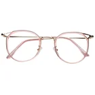 Transparent Oval Sweet Ladies Spectacles Frames Metal&TR 90 Material Full Rim Folding Reading Glasses