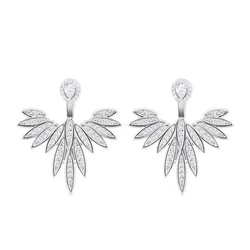 Trendy New Stainless steel Lotus Flower cubic zircon Wedding Drop Earring Fashion Jewelry earrings
Trendy New Stainless steel Lotus Flower cubic zircon Wedding Drop Earring Fashion Jewelry earrings