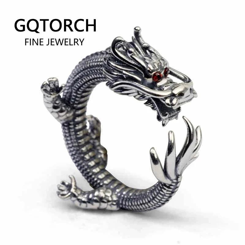Real Solid 925 Silver Dragon Rings Vintage Men's Open Size Adjustable Thai Silver Rings Men Accessories Jewelry
Real Solid 925 Silver Dragon Rings Vintage Men's Open Size Adjustable Thai Silver Rings Men Accessories Jewelry