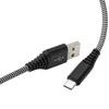 WISTAR Wear-resistant portable dual-colour cotton web braided C-type USB 3.0 cable charger data cable