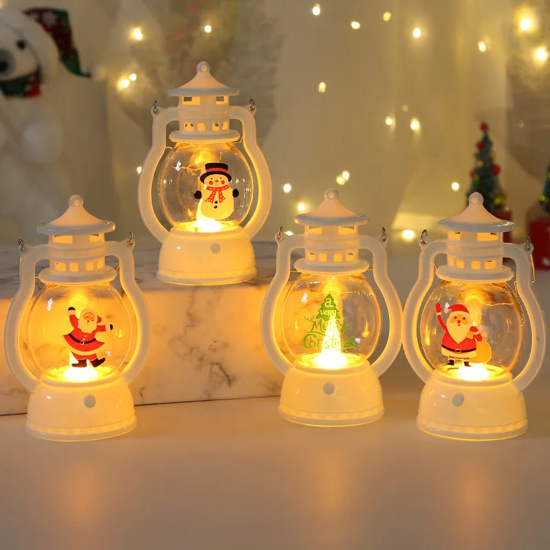 

Christmas decoration lantern hand-held Santa Claus night lantern LED small lamp plastic lantern