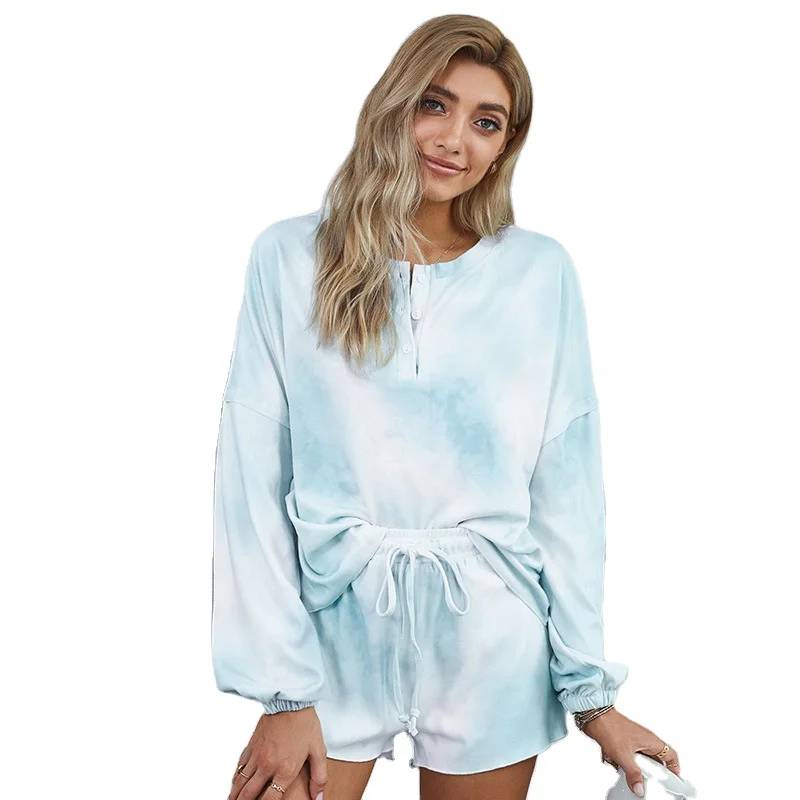 2021 Hot Selling Cozy Comfortable Light Blue Color Women Pajamas Loungwea Two Piece Sets With Long Sleeve Sleepwear, Assorted color
2021 Hot Selling Cozy Comfortable Light Blue Color Women Pajamas Loungwea Two Piece Sets With Long Sleeve Sleepwear, Assorted color