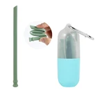 Wholesale Reusable Silicone Drinking Bubble Tea Eco Friendly Foldable Collapsible Straw