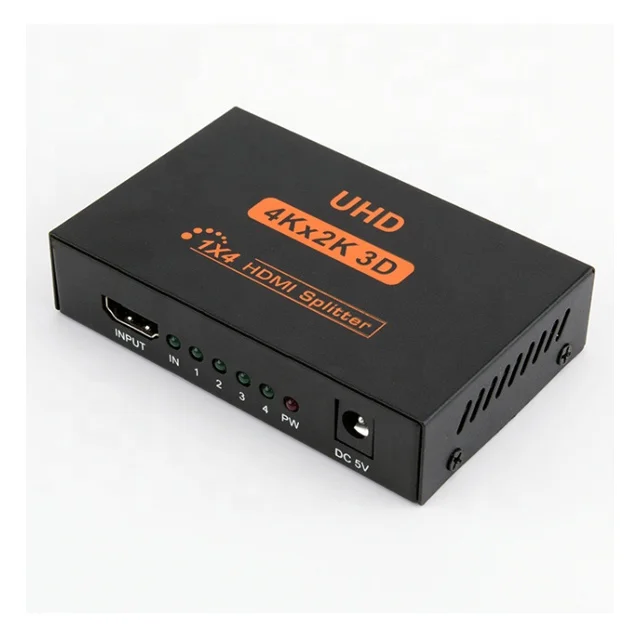 

1 in 4 Out V1.4b 1080p 4k Splitter with AC Adaptor Supports Ultra HD 1080P 2K and 3D
