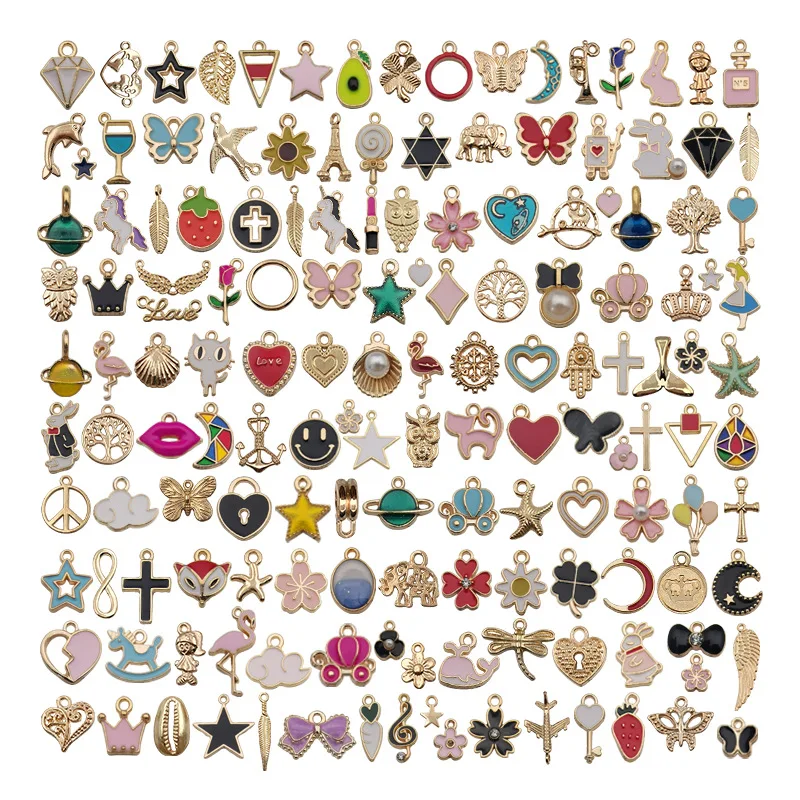 150pcs unicorn Charms Random Mixed Fruit Animal Flowers Alloy Pendants Earrings Jewelry Making Accessory
150pcs unicorn Charms Random Mixed Fruit Animal Flowers Alloy Pendants Earrings Jewelry Making Accessory