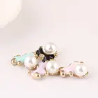 fashion cute enamel horse design pearl charms pendant